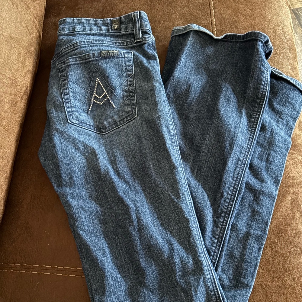 7 For All Mankind Dark Blue Denim Jeans